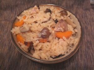 きのこの炊き込みごはん　できあがり